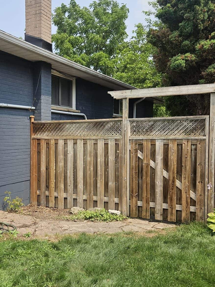 Wood fence and arbour, after