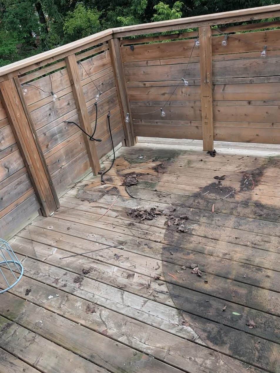 Balcony deck, before