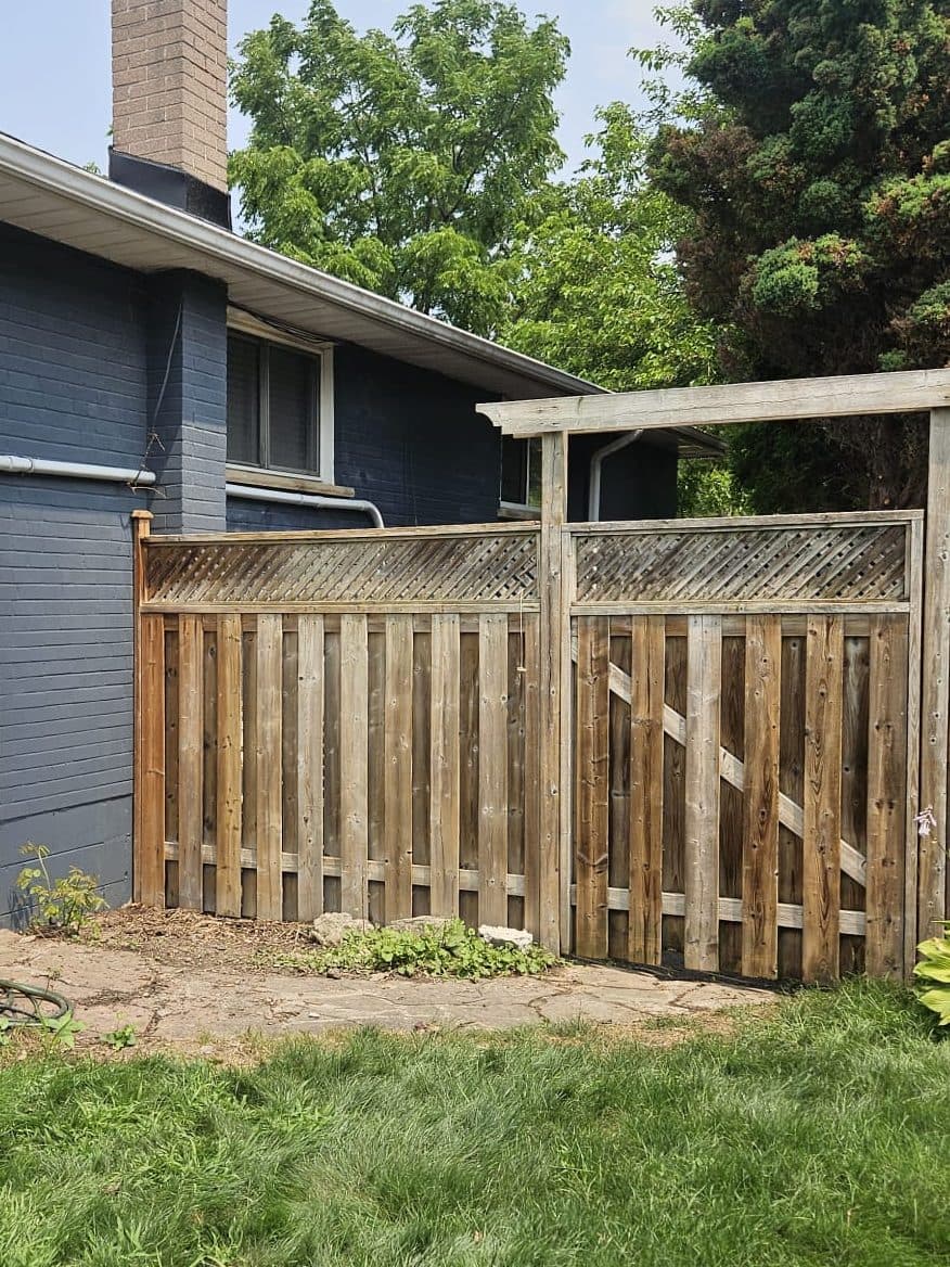 Wood fence and arbour, after